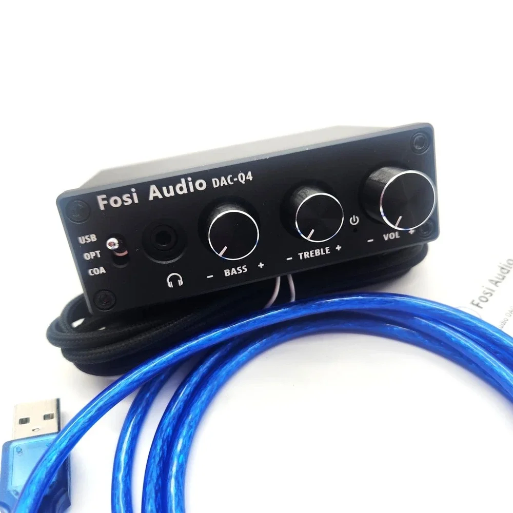 Fosi Audio Q4 DAC Headphone Amp USB Optical Coaxial 3.5mm RCA Desktop‎ Converter